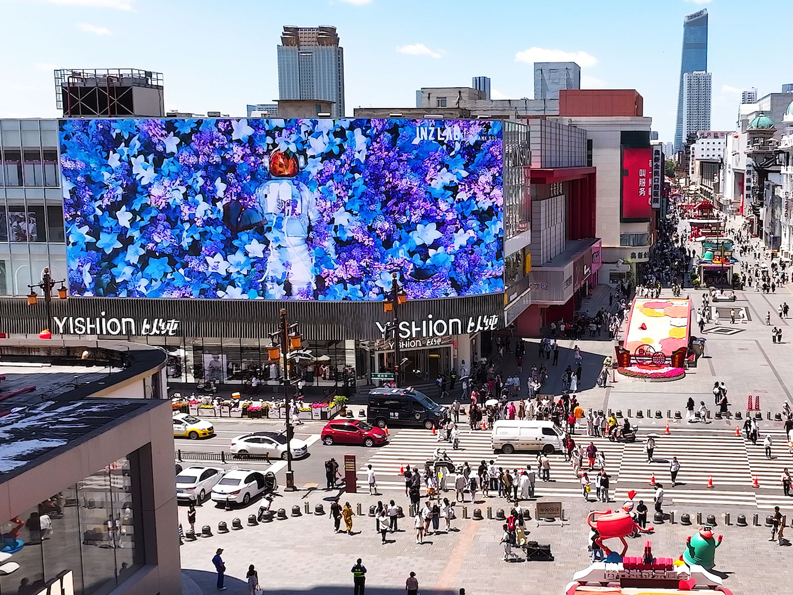 Morpho LED Media Facade Installation, Shenyang, China